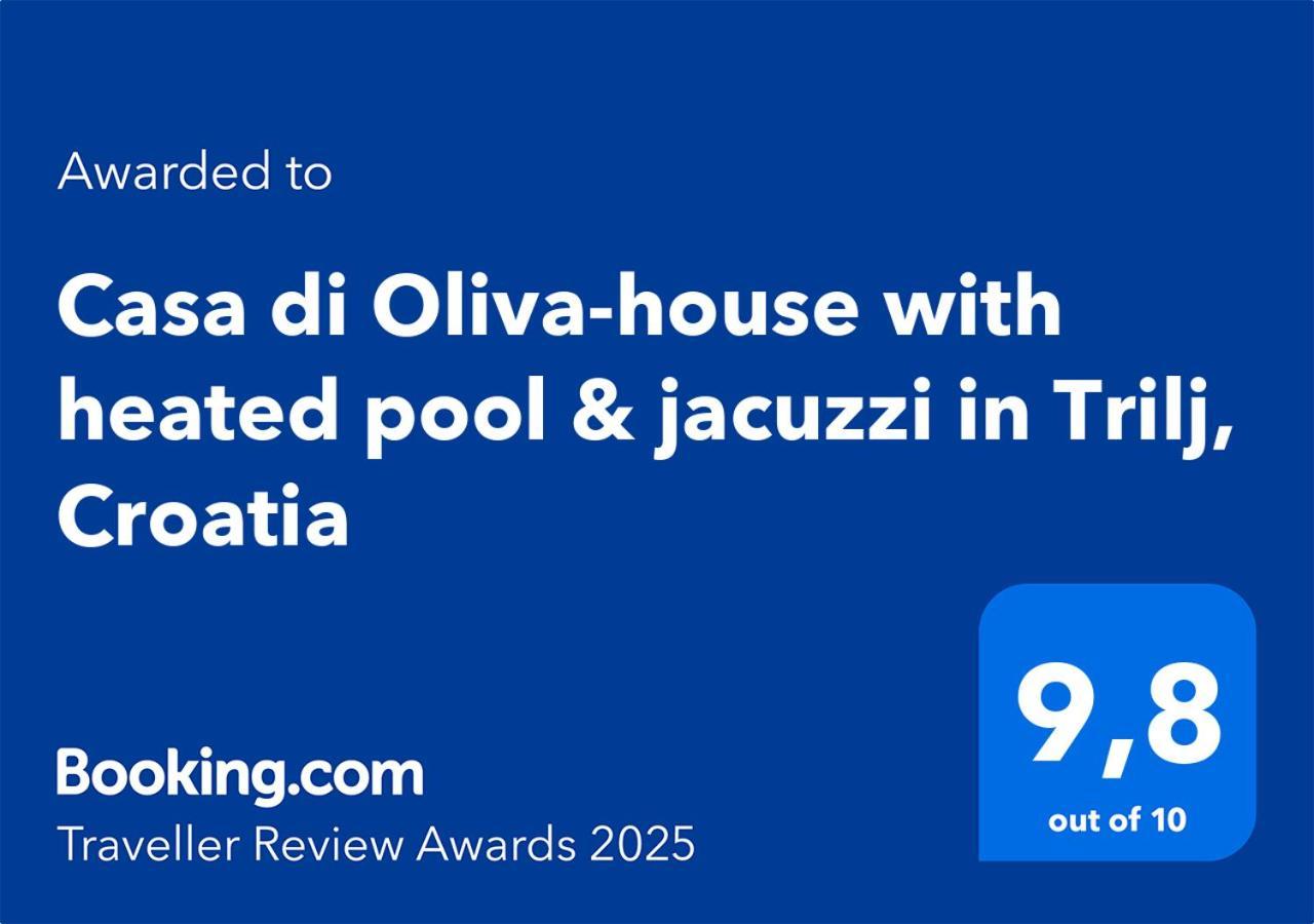 Casa Di Oliva-House With Heated Pool & Jacuzzi In Trilj, Croatia别墅 外观 照片